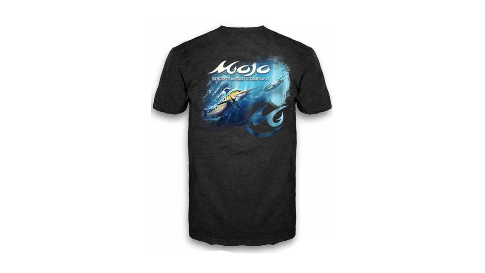 Mojo Sportswear Company Fins Up Tails Down Marlin Scene Short Sleeve Pocket T - Mens, Octopus Ink, 2XL, OCTIN - 2XL - MSFNTDMSPT