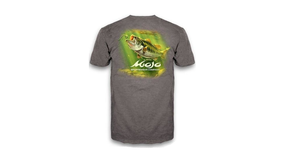 Mojo Sportswear Company Gulp, Slurp, Swallow Bass Scene Short Sleeve Pocket T - Shirt - Mens, Oyster, 2XL, Oyster - 2XL - MSGSSBST