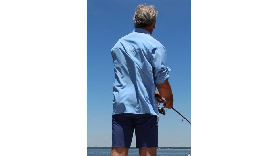 Mojo Sportswear Company Mr. Cool Ultimate Technical Fishing Shirt Long Sleeve - Mens, Heron Blue, Large, HRNBL - L - MCUTFSHTLS