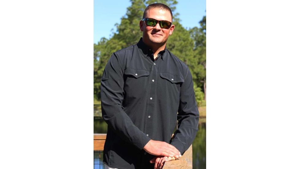 Mojo Sportswear Company Mr. Cool Ultimate Technical Fishing Shirt Long Sleeve - Mens, Octopus Ink, Large, OCTIN - L - MCUTFSHTLS