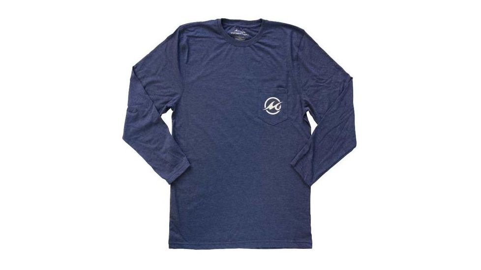 Mojo Sportswear Company Patriot Crest Tee LS - Mens, Nautical Navy, Medium, NTCN - M - MPCT LS