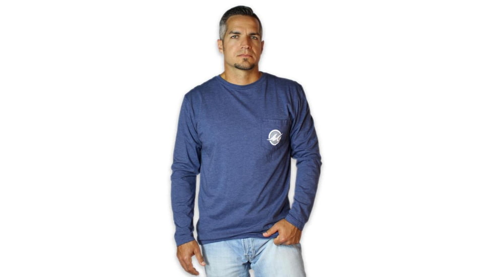 Mojo Sportswear Company Patriot Crest Tee LS - Mens, Nautical Navy, Medium, NTCN - M - MPCT LS