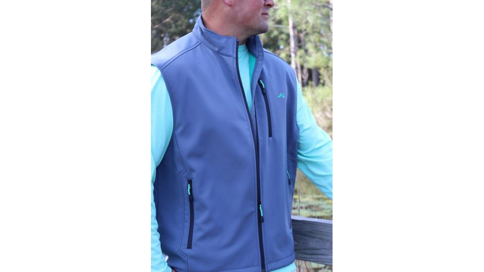 Mojo Sportswear Company Slough Creek Softshell Vest - Mens, Sharkskin Grey, Large, SHRGR - L - SLGSVS