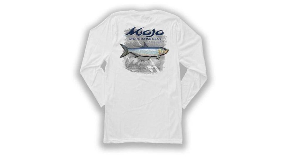 Mojo Sportswear Company Tarpon Tee Long Sleeve - Mens, White Caps, Large, WHTCP - L - MJTT LS