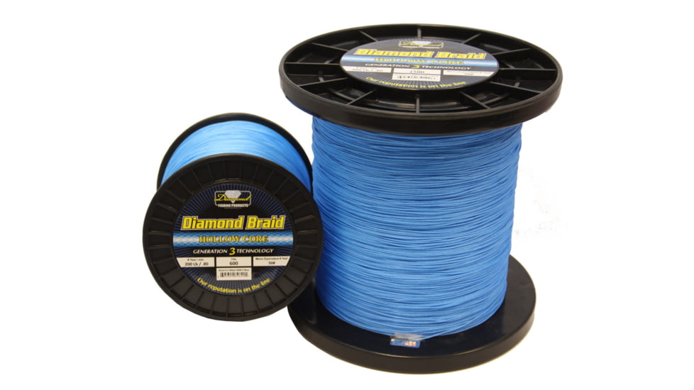 Momoi Diamond Braid Generation III Hollow Core 150lb 1500yd Blue, 74115