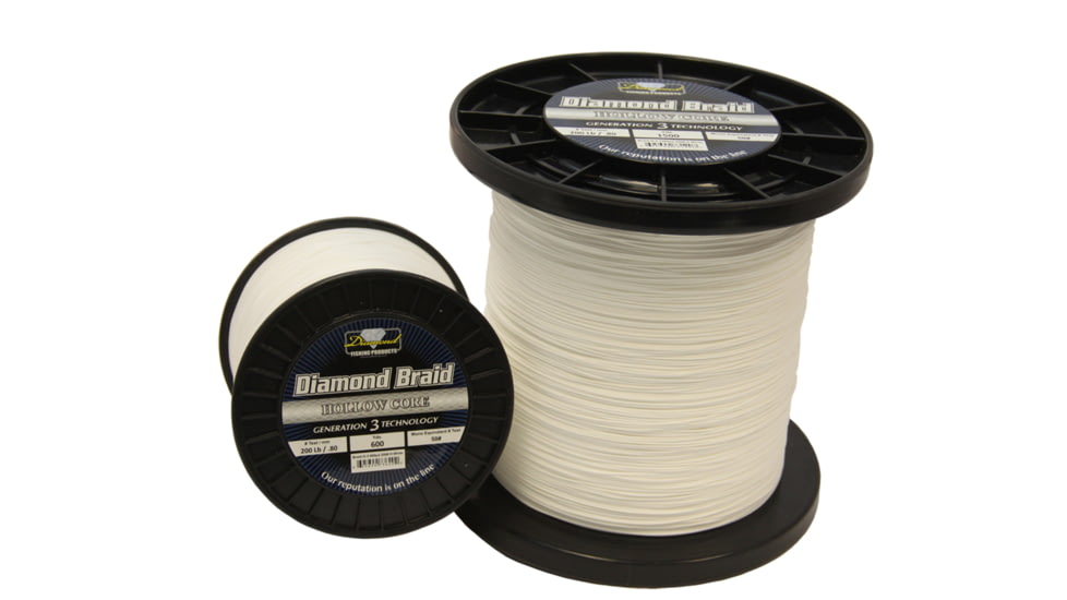 Momoi Diamond Braid Generation III Hollow Core 200lb 1500yd White, 73120