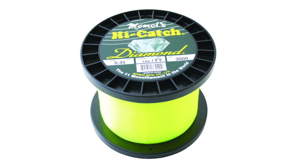 Momoi Hi-Catch Diamond Mono Line 40lb 3000yd Hi-Vis Yellow, 33040