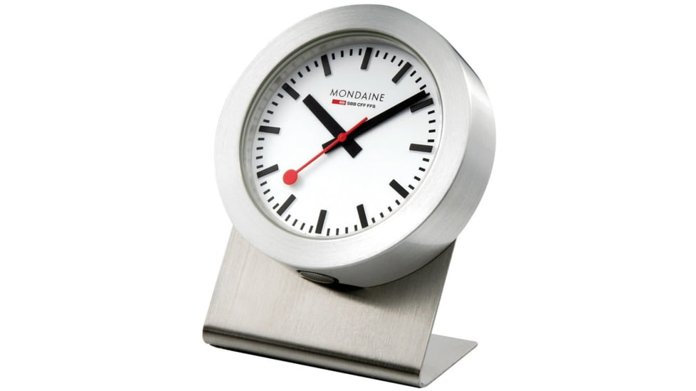 Mondaine Magnet Table/Kitchen Clock, Silver, 50mm, A660.30318.81SBB