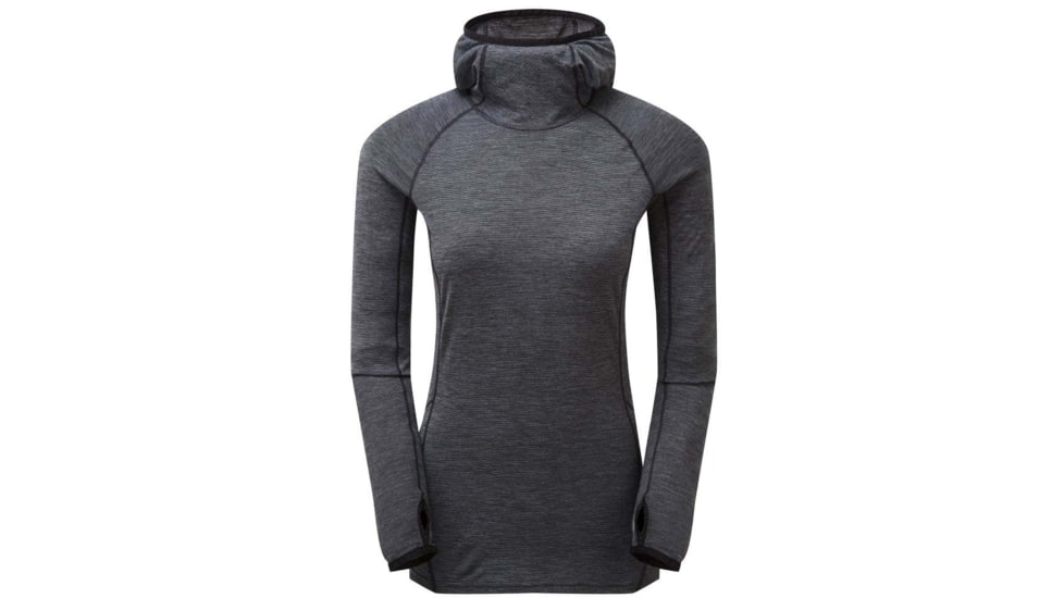 Montane Primino Hybrid Hoodie - Womens, Black, Medium, FPHHOBLAM08