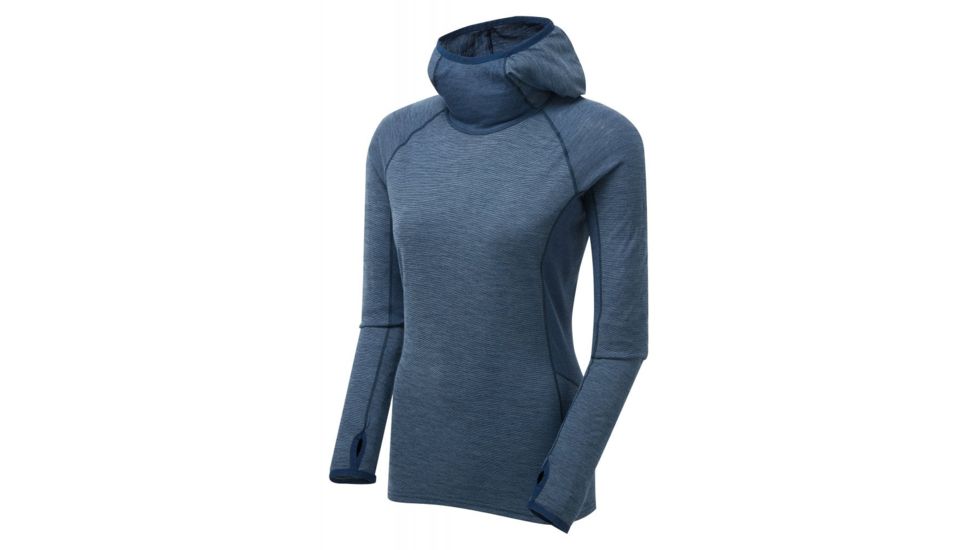 Montane Primino Hybrid Hoodie - Womens, Narwhal Blue, Extra Small, FPHHONARA08