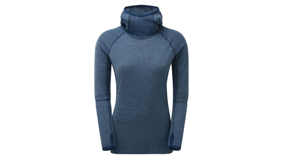 Montane Primino Hybrid Hoodie - Womens, Narwhal Blue, Extra Small, FPHHONARA08