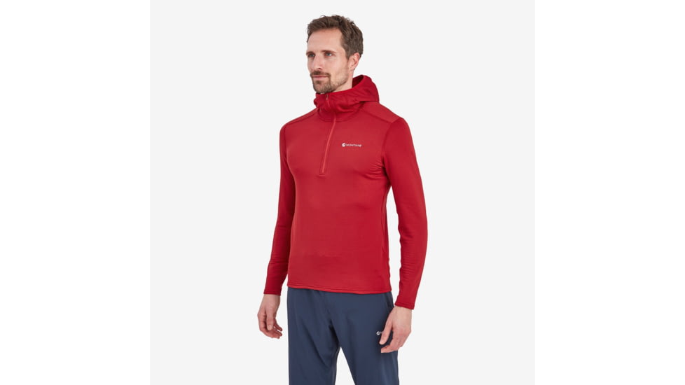 Montane Protium Lite Hooded Pull On Fleece - Men's, Extra Large, Acer Red, MPRLHACRX15