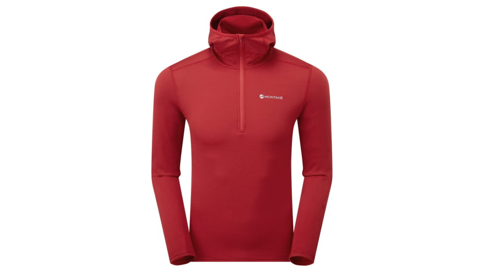Montane Protium Lite Hooded Pull On Fleece - Men's, Extra Large, Acer Red, MPRLHACRX15