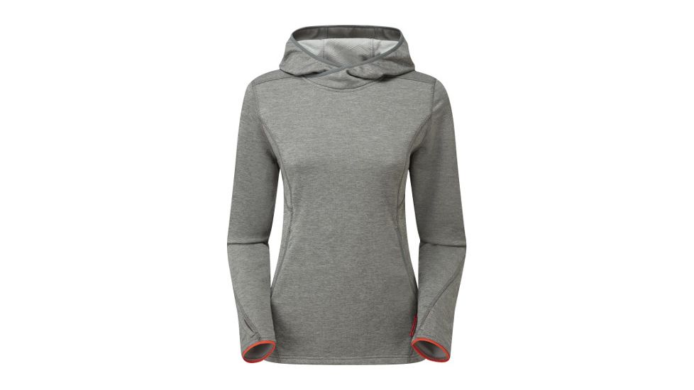 Montane Sirenik Hoodie Pull-On - Women's-Cloudburst Grey/Montbreita Orange-12