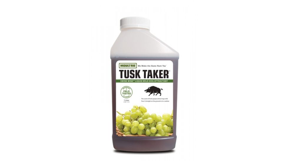 Moultrie Feeders Tusk Taker Hog Attractant - Grape Swine Wine, 1 Liter Bottle, MFS-13087