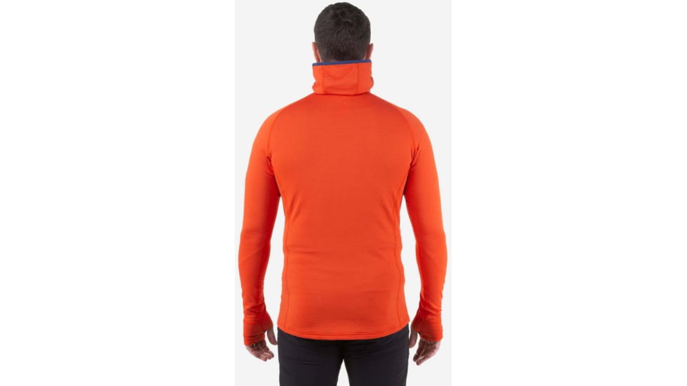 Mountain Equipment Eclipse Hooded Zip Tee - Mens, Magma/Medieval, Small, ME-005727-S-Ma-Me