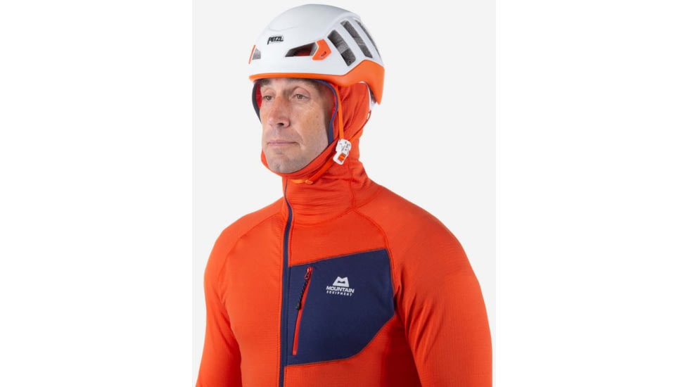 Mountain Equipment Eclipse Hooded Zip Tee - Mens, Magma/Medieval, Small, ME-005727-S-Ma-Me