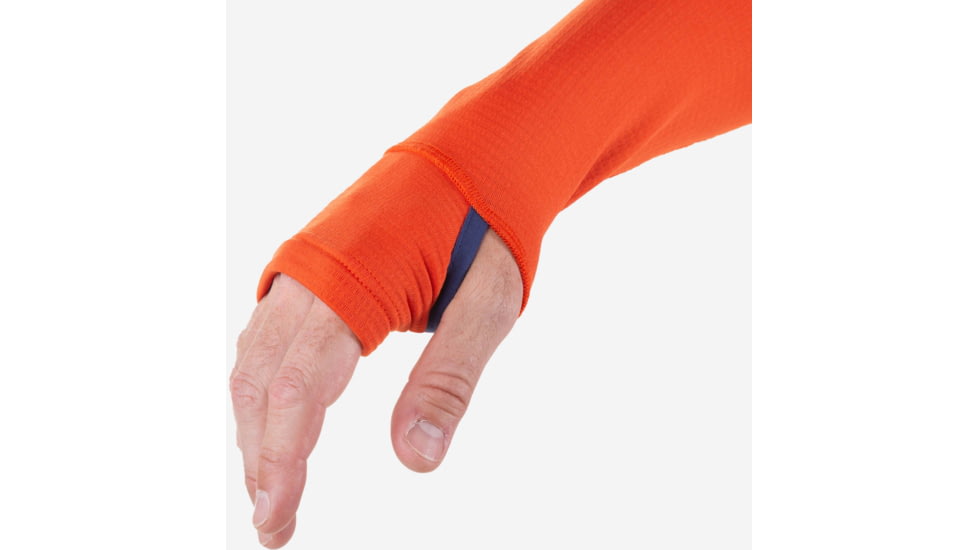 Mountain Equipment Eclipse Hooded Zip Tee - Mens, Magma/Medieval, Small, ME-005727-S-Ma-Me