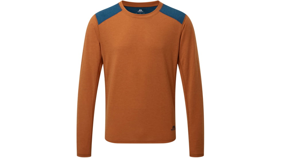 Mountain Equipment Font Long Sleeve Sweater-Mens, Burnt Brick/Majolica, Extra Large, ME-005373-Me-01710-XL