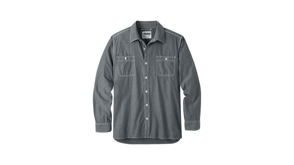 Mountain Khakis Mountain Chambray Long Sleeve Shirt - Mens, Black, Medium, 3621076100-107-Medium