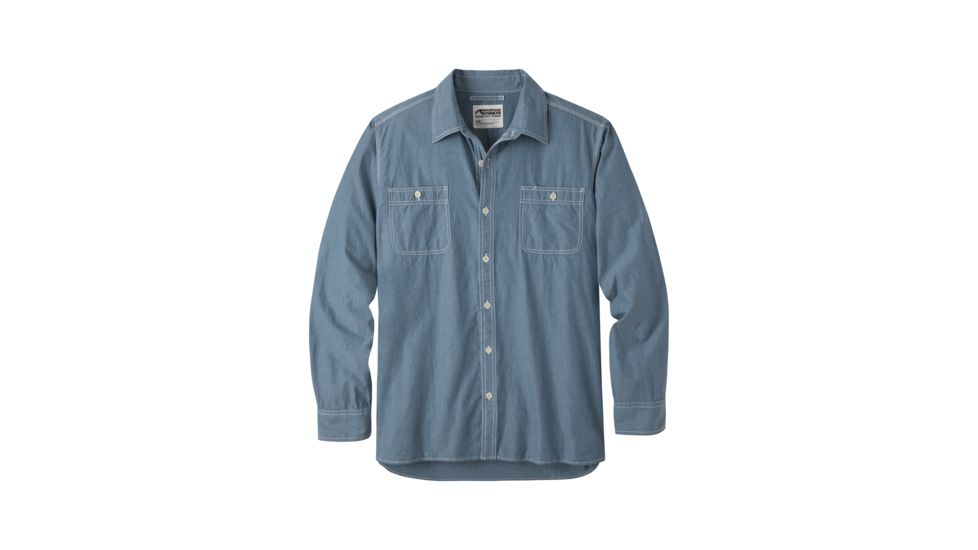 Mountain Khakis Mountain Chambray Long Sleeve Shirt - Mens, Steel Blue, X-Large, 3625436300-543-X-Large
