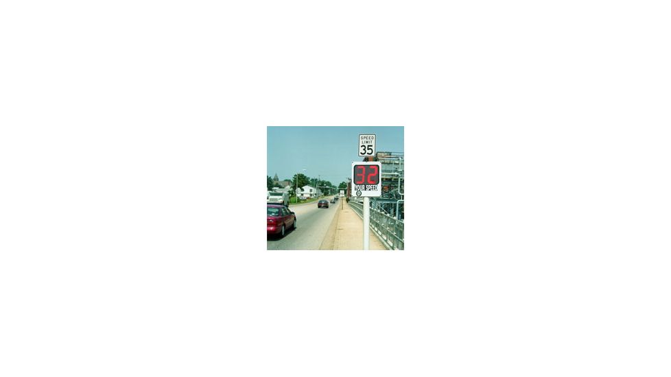 Laser Atlanta Speed Monitor F for pole mounting, solar power version, standard package MPHSMFSOL