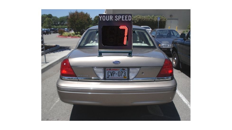 Laser Atlanta Speed Monitor IV, incl. 12 Volt DC power cord, trunk mounting stand, tuning fork, and manual, in miles per hour MPHSM4M