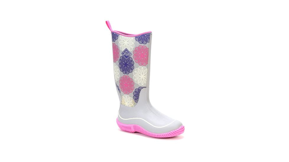 Muck Boots Hale Rubber Boot - Womens-Grey/Pink-Medium-5, Grey/Pink, 5 muk0014-Grey/Pink-Medium-5
