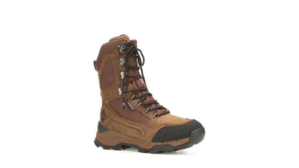 Muck Boots Men's Summit Lace 10 in Boots, Brown/Black, 7, MSLM-900-BRN-070