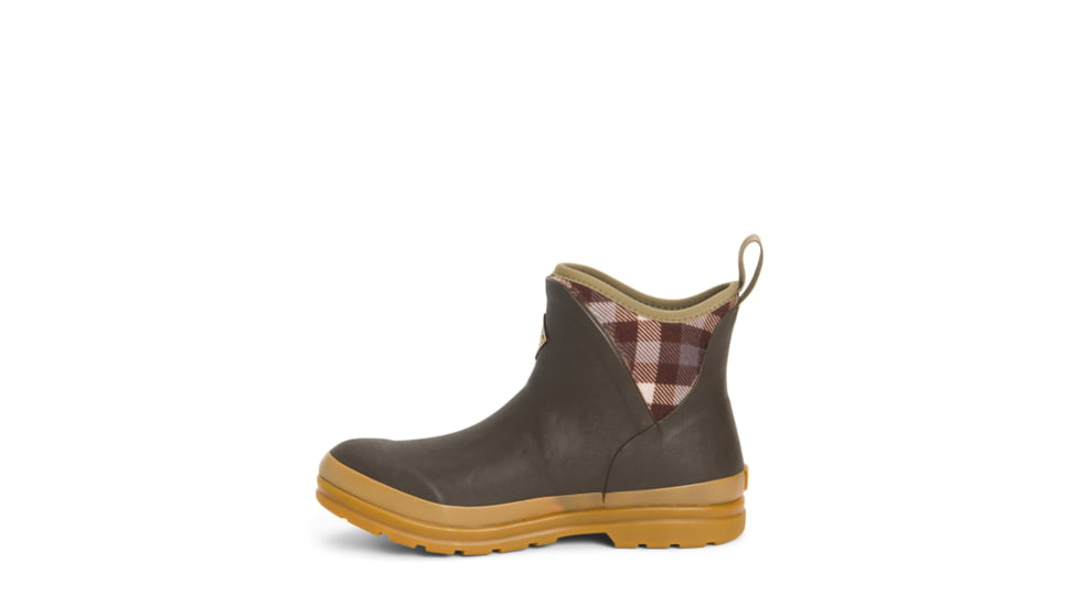 Muck Boots Originals Ankle Boot - Womens, Brown/Plaid/Gum, 5, OAW-9PLD-BRN-050