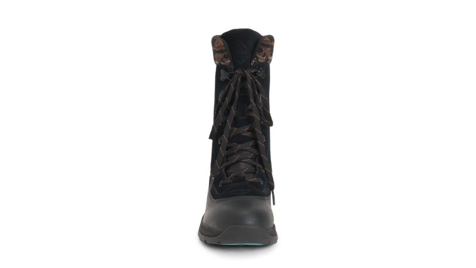 Muck Boots Womens Apres Lace v2 Leather, Black, 5, WALT2-1HRS-BLK-050
