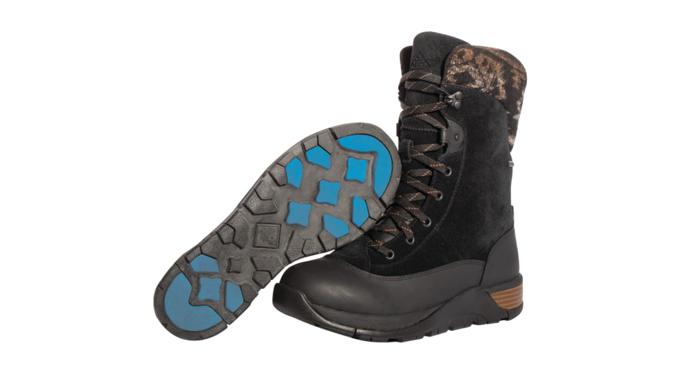 Muck Boots Womens Apres Lace v2 Leather, Black, 5, WALT2-1HRS-BLK-050