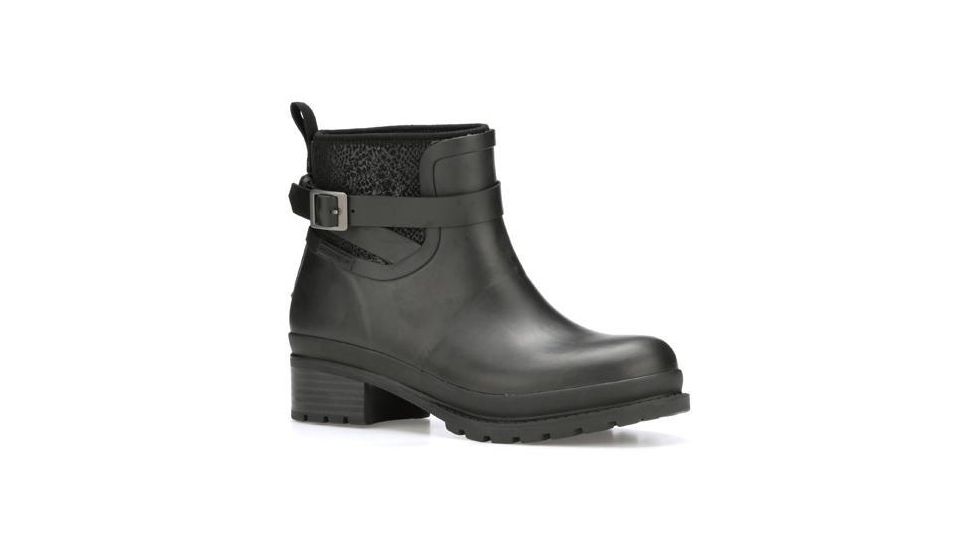 Muck Boots Women's Liberty Waterproof Ankle Rubber, Black/Plaid, 11, LWKR-6PLD-BLK-110