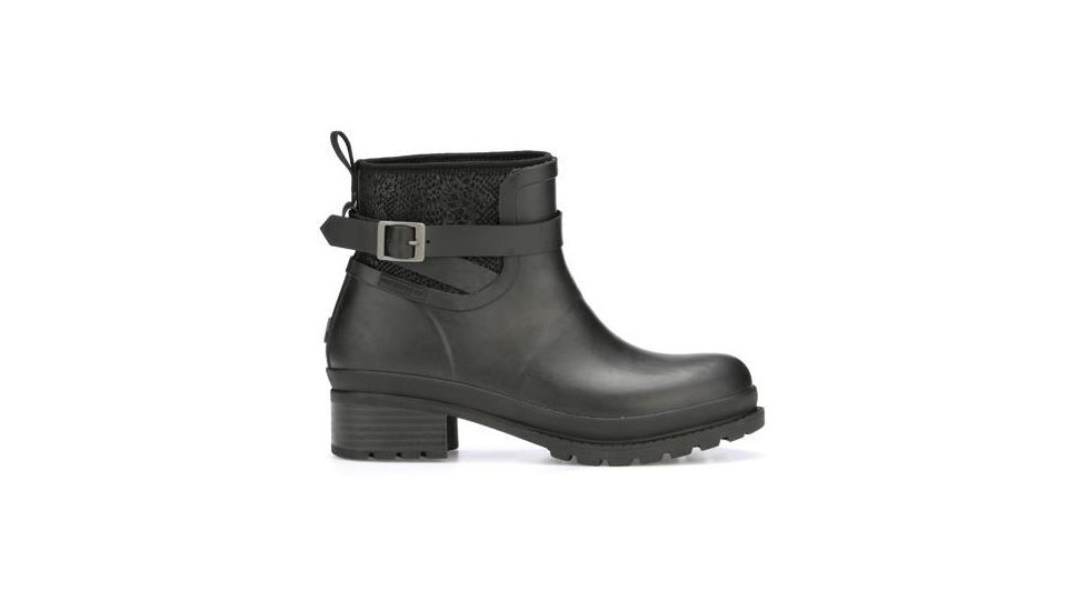 Muck Boots Women's Liberty Waterproof Ankle Rubber, Black/Plaid, 11, LWKR-6PLD-BLK-110