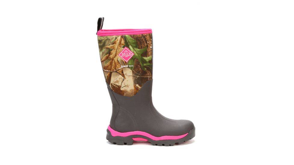 Muck Boots Womens Woody Pk Hunting Boot, Bark,Real Tree APG,Hot Pink, 5, WWPKRAPG005