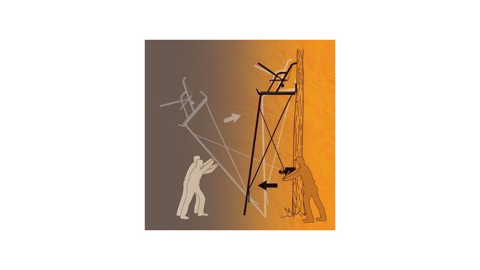Muddy Ladderstand Installation Hoist, includes 1-25in Heavy Duty Winch Strap, Nylon Tether Strap, 1-1.5in Ratchet Strap, 2-Ladder Ground Spikes, Black MIT-LS02