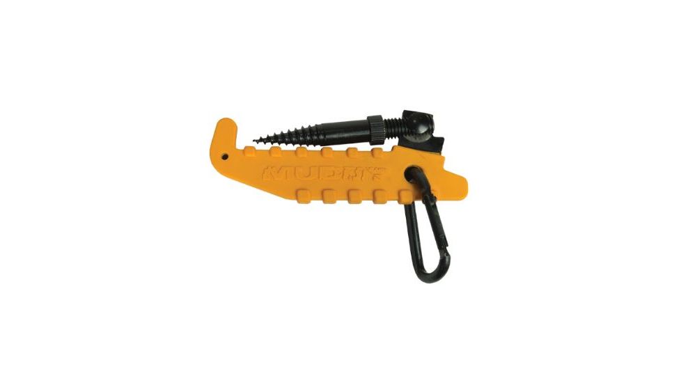 Muddy Single Screw In Hook, includes Caribiner, Black/Orange MTA-MH01