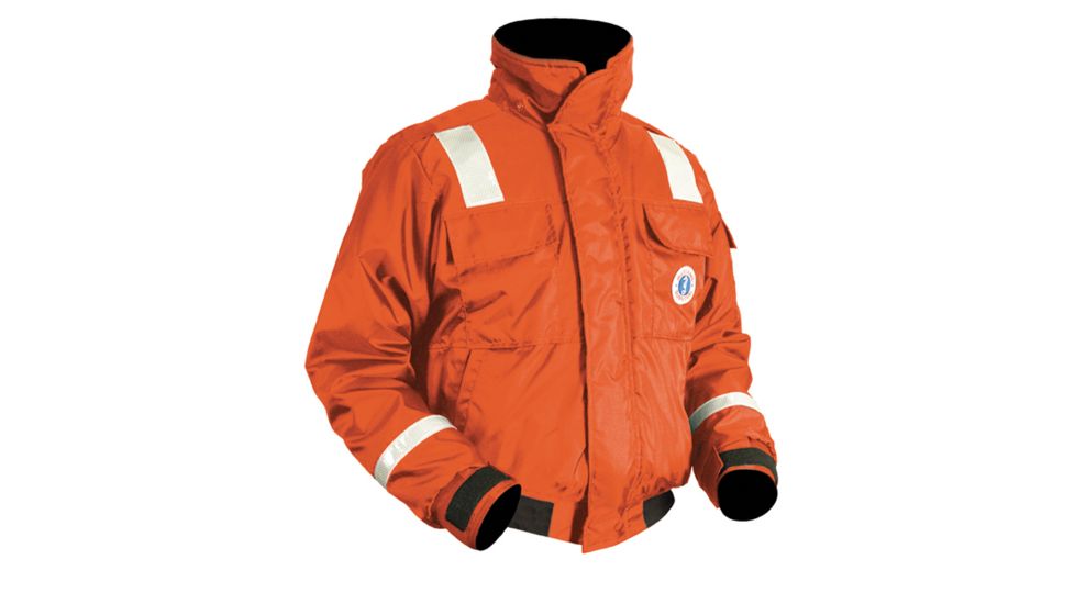 Mustang Survival Classic Bomber Jacket w/SOLAS Reflective Tape - Medium - Orange 27615