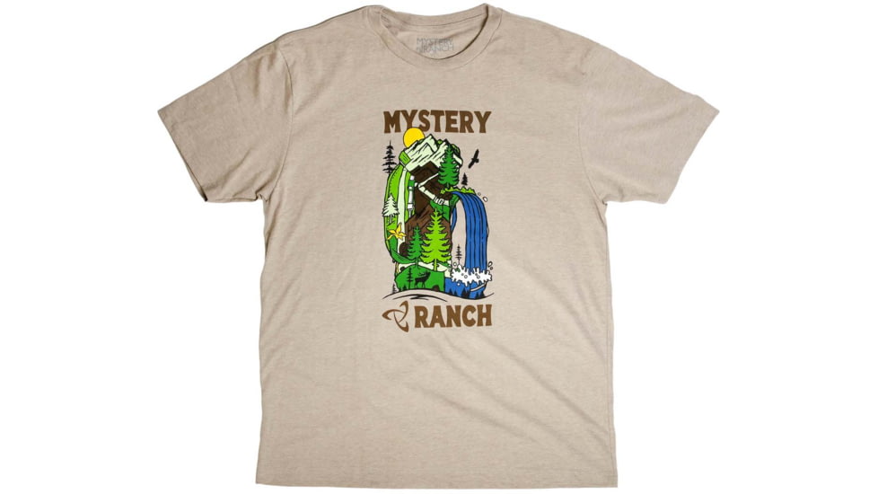 Mystery Ranch Pack Scenery T-Shirts - Mens, Oatmeal Heather, Large, 113102-252-40
