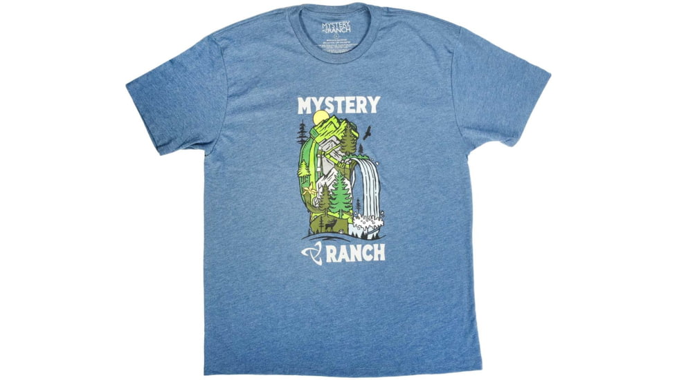 Mystery Ranch Pack Scenery T-Shirts - Mens, Sailor Blue Heather, Extra Large, 113102-442-50