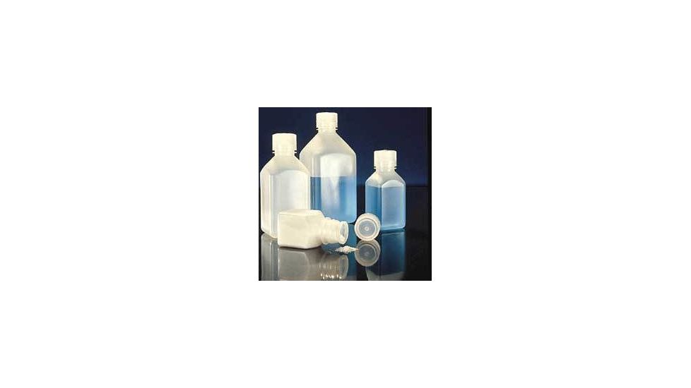 Nalge Nunc Square Bottles, High-Density Polyethylene, Narrow Mouth, NALGENE 2018-0030