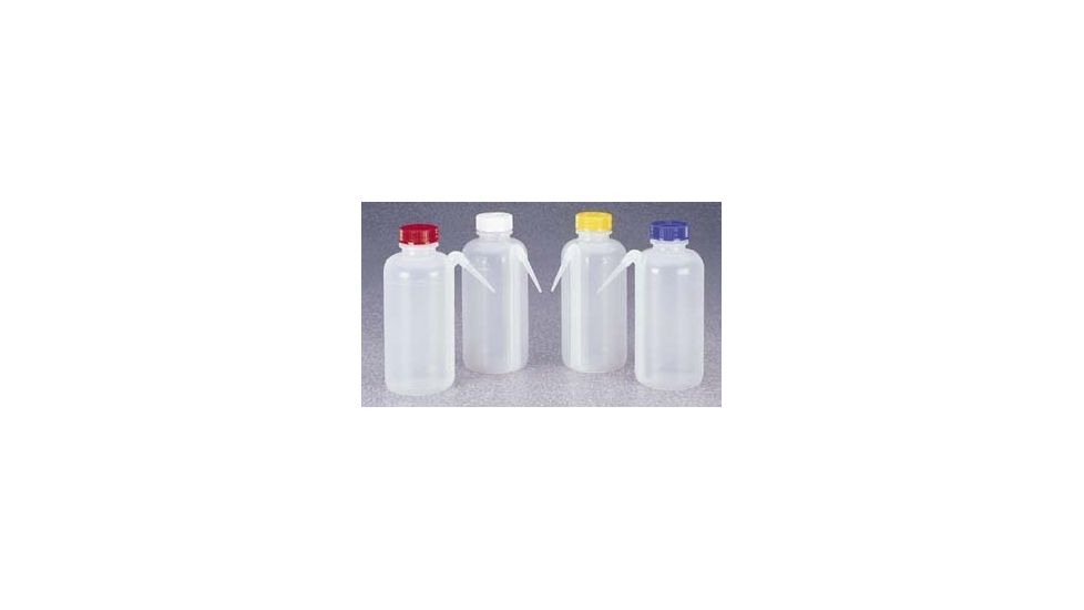 Nalge Nunc Unitary Color-Coded Wash Bottles, Low-Density Polyethylene, NALGENE 2423-0500 Wash Btl Unitary Asst Ldpe 4PK