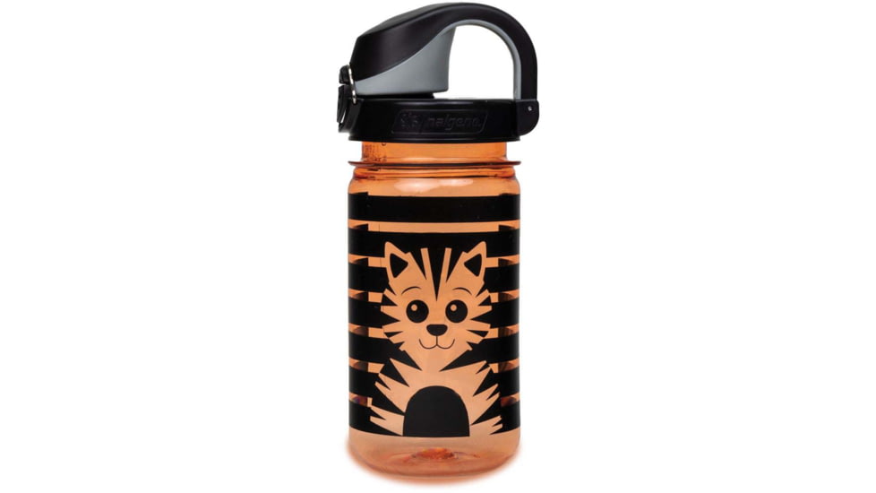 Nalgene On-The-Fly Kids Sustain Bottle w/Graphic, 12 Oz, Striped Tiger, 1263-0033