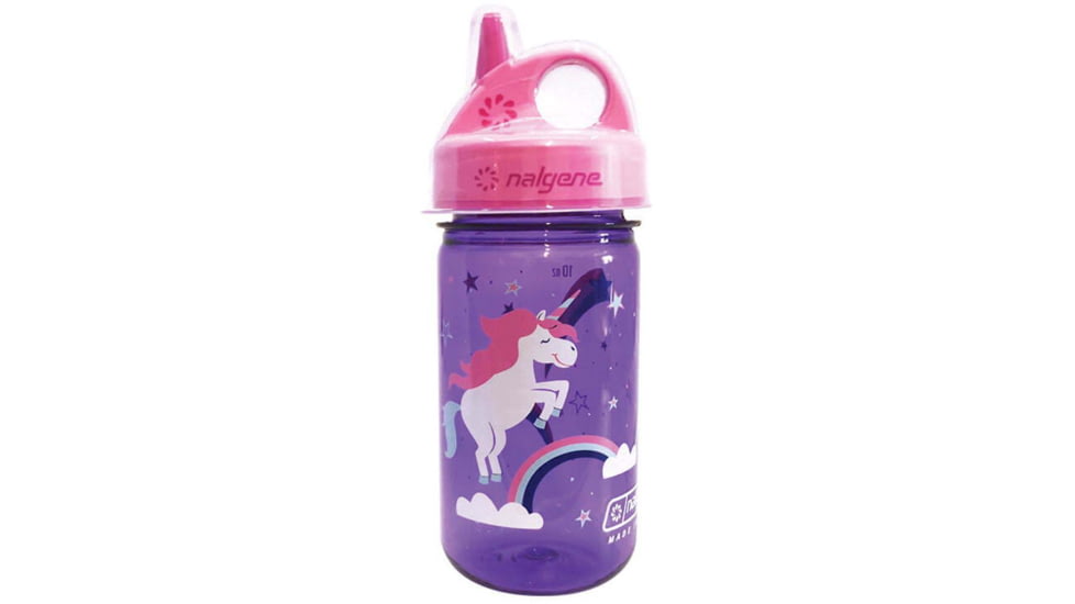 Nalgene Kids Grip-N-Gulp Sustain Water Bottle, 12 oz, Unicorn, 12oz, 2182-4312