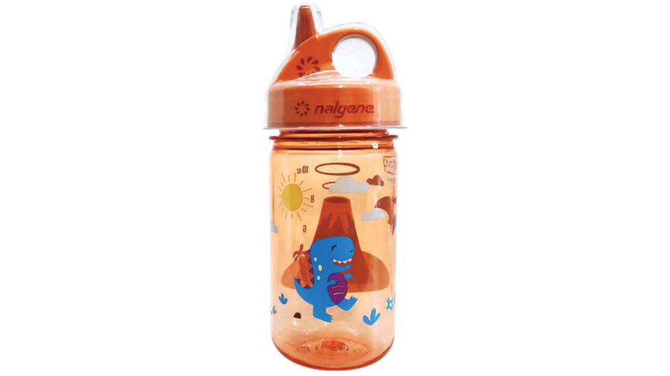 Nalgene Kids Grip-N-Gulp Sustain Water Bottle, 12 oz, Volcano, 12oz, 2182-4412