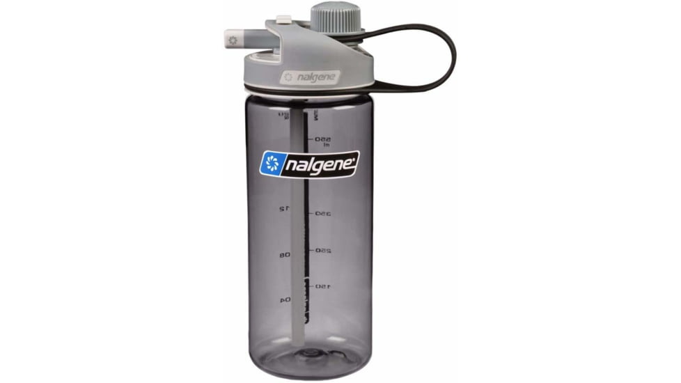 Nalgene Multi-Drink Bottle, 20 oz, Gray, 20oz, 1790-2108