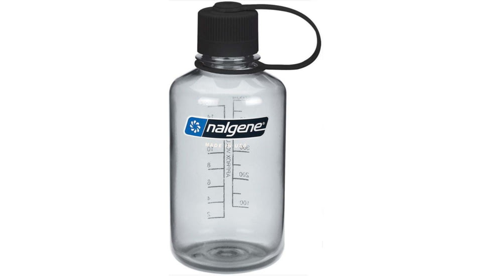 Nalgene Narrow Mouth Bottle, 16oz, Gray, 16oz, 2021-1032