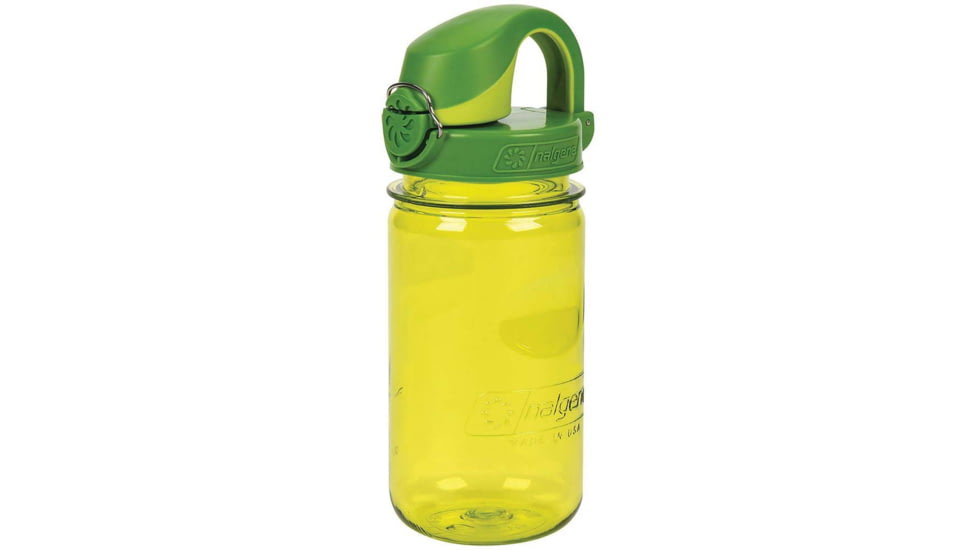 Nalgene On-The-Fly Kids Bottle w/Graphic, 12 oz, Green with Sprout Cap, 12oz, 1263-0027