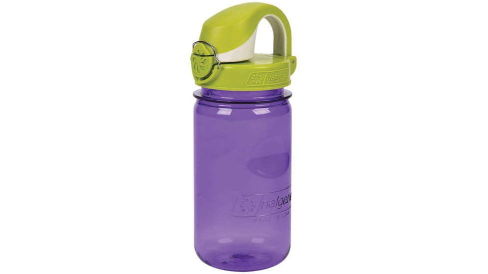 Nalgene On-The-Fly Kids Bottle w/Graphic, 12 oz, Purple with Iguana Cap, 12oz, 1263-0028