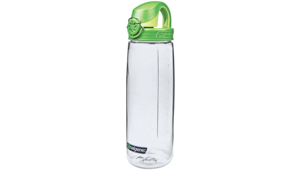 Nalgene On-The-Fly Lock-Top Sustain Bottle, 24 oz, Clear with Sprout Cap, 24oz, 5565-2424